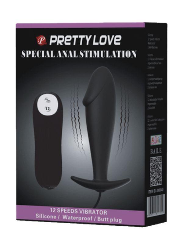 Pretty Love Vibrating Curved Butt Plug - Passionzone Adult Store
