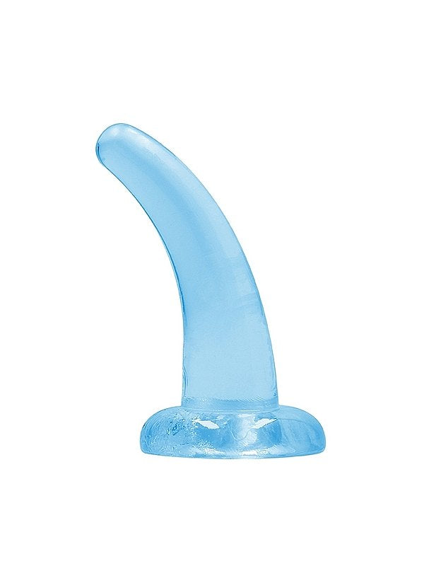 Real Rock 5" Non Realistic Curved Dildo Blue - Passionzone Adult Store
