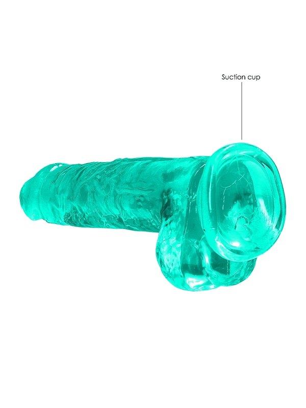 Real Rock 8" Dildo Turquoise - Passionzone Adult Store