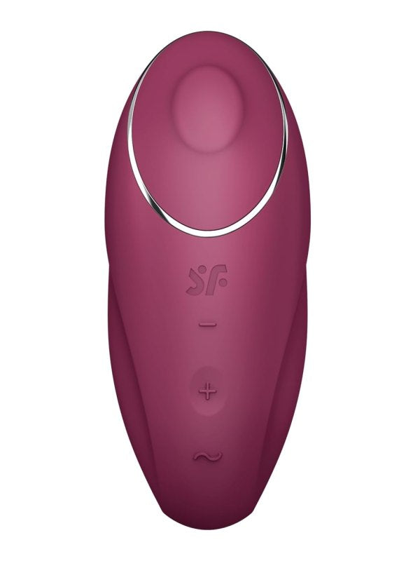 Satisfyer Tap & Climax 1 Lay On Vibrator Red - Passionzone Adult Store