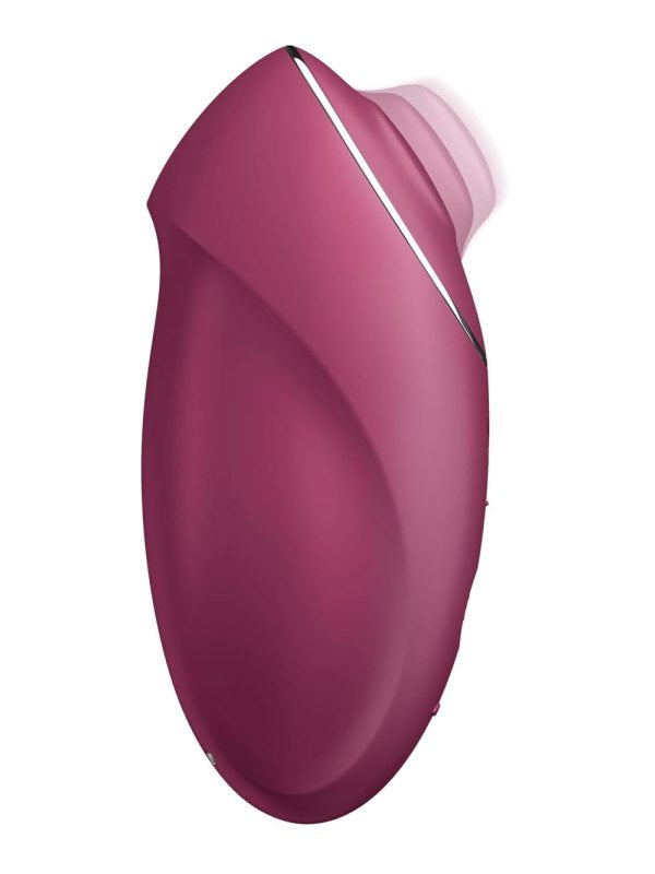 Satisfyer Tap & Climax 1 Lay On Vibrator Red - Passionzone Adult Store