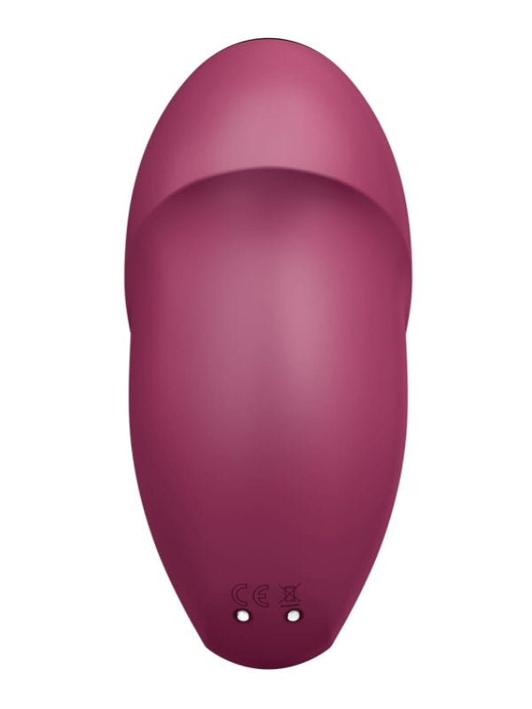 Satisfyer Tap & Climax 1 Lay On Vibrator Red - Passionzone Adult Store