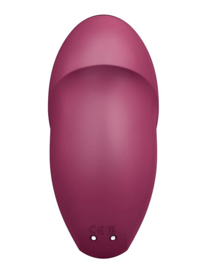 Satisfyer Tap & Climax 1 Lay On Vibrator Red - Passionzone Adult Store