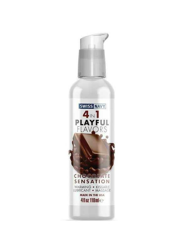 Swiss Navy 4 In 1 Playful Flavours Chocolate Sensation - Passionzone Adult Store