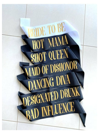 Thirsty Girls 7 Piece Hens Night Sash Kit - Passionzone Adult Store