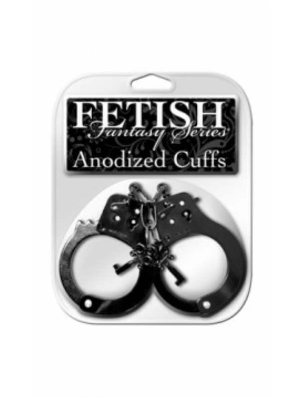 Fetish Anodized Handcuffs Black - Passionzone Adult Store