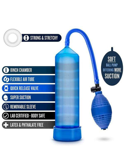 Performance VX101 Penis Pump Blue - Passionzone Adult Store